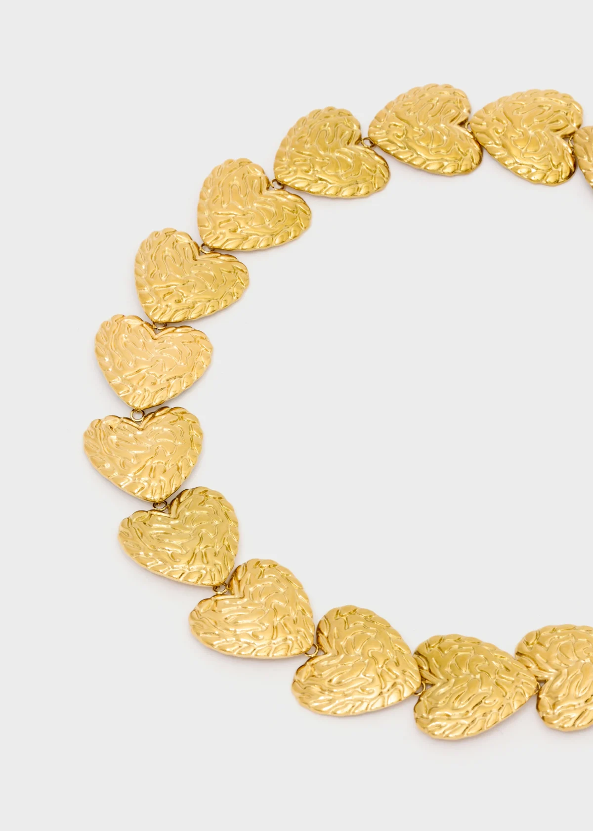 Alternative view of COLLANA GIROCOLLO CUORI MARTELLATI ORO NALì