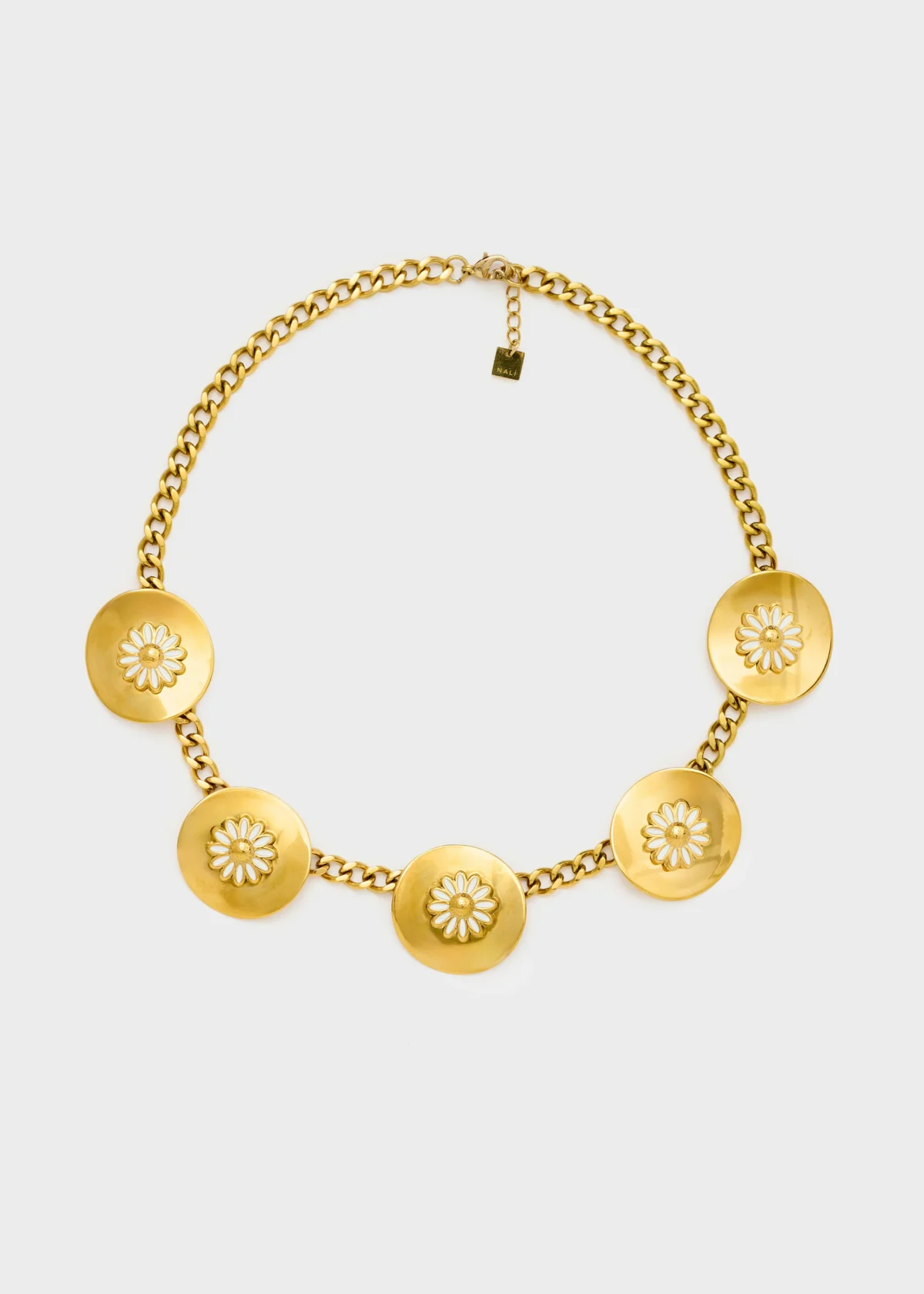 COLLANA DAISY ELEMENTI OVALI+FIORE ORO Nalì
