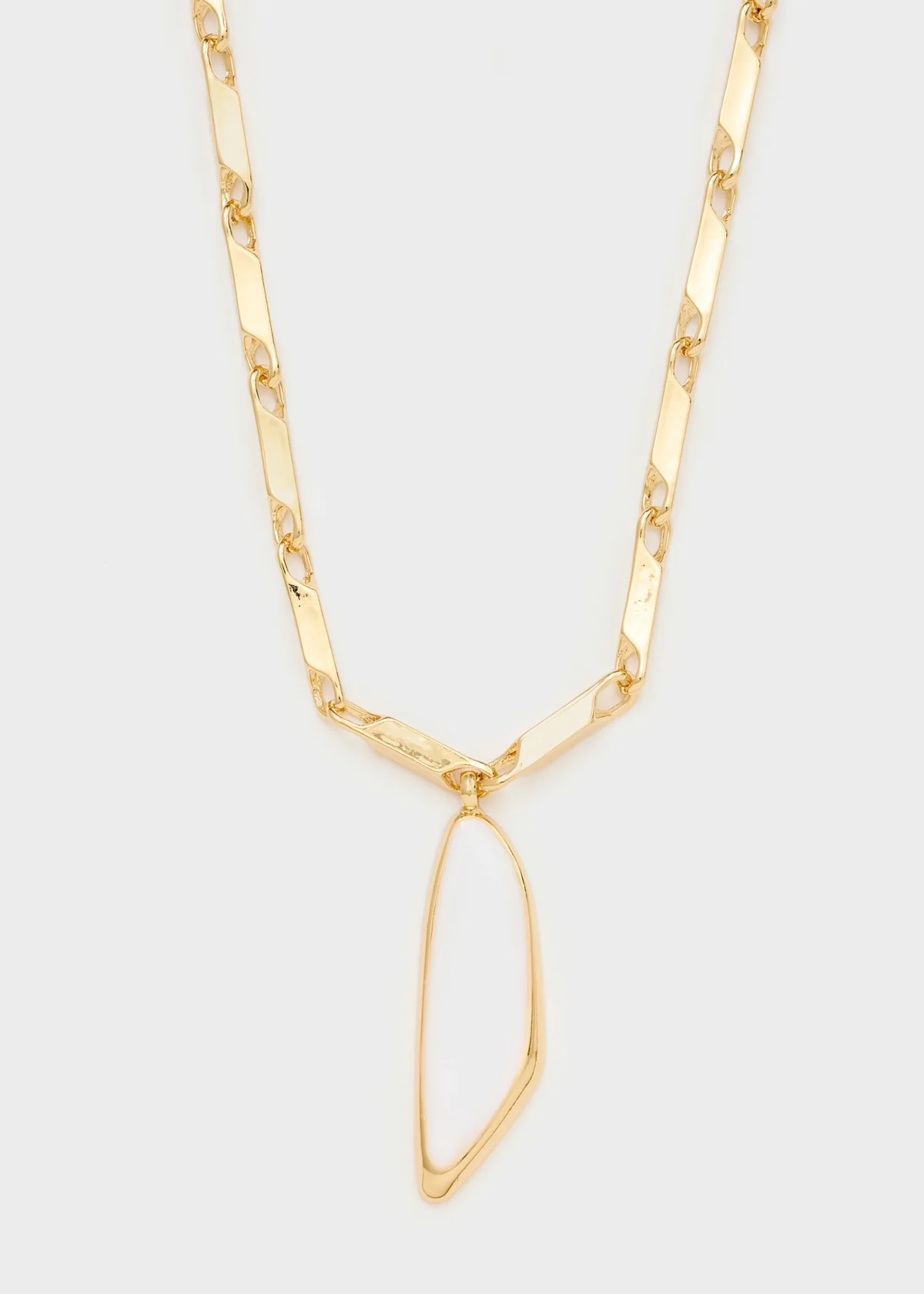 COLLANA CON ELEMENTO SCUDO PENDENTE BIANCO NALì