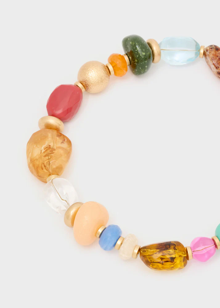 Alternative view of COLLANA CON ELEMENTI IN RESINA COLOR MIX NALì