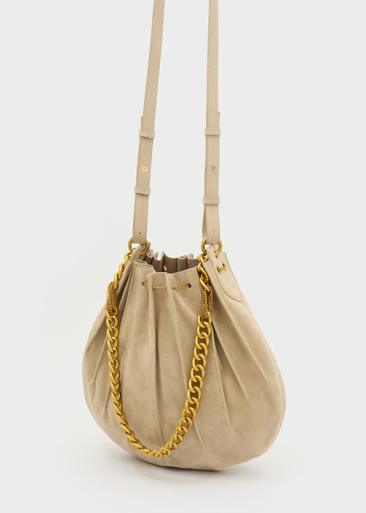 Alternative view of BORSA EVISSA A SPALLA SCAMOSCIATA NALì