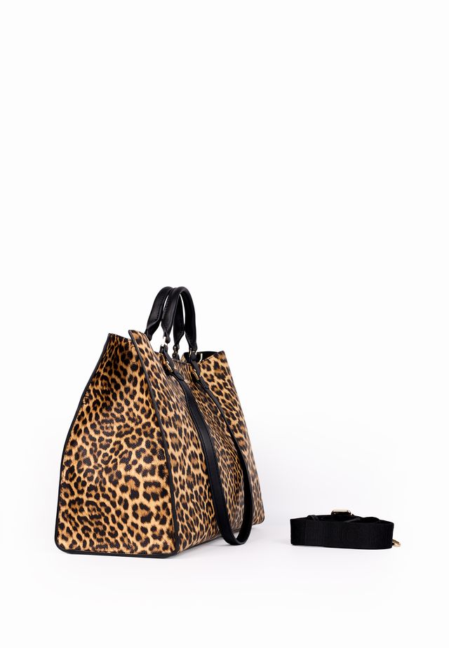 Alternative view of Borsa Shopper  A Spalla Con Tracolla Removibile Leopardata Ermanno Scervino MEDIUM TOTE