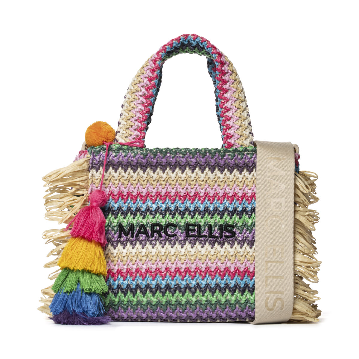 Borsa A Mano In Paglia BUBY-SAINT-CLAIRE-S-MULTICOLOR-PINK
