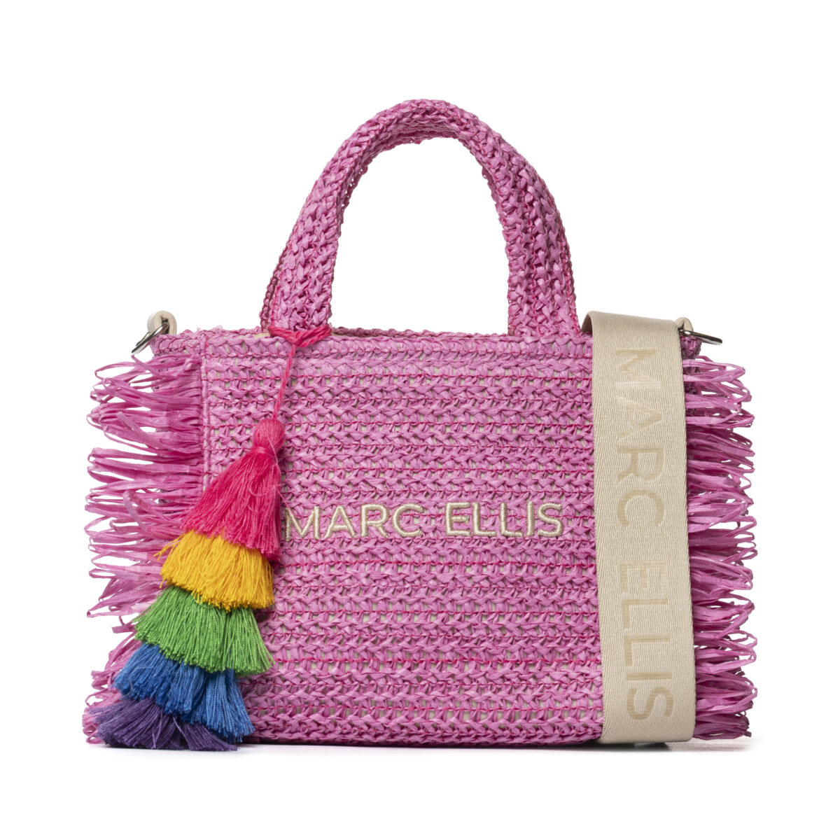 Borsa A Mano In Paglia Con tracolla BUBY-SAINT-CLAIRE-S-MULTICOLOR-PINK