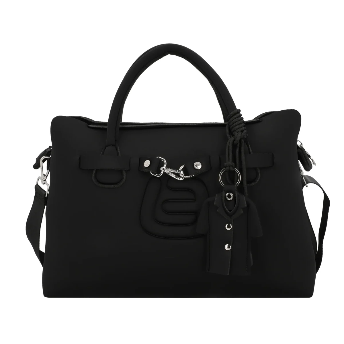 Borsa A  Mano Con Tracolla La Filles Des  Fleurs Mavis Tekno Fabric Black