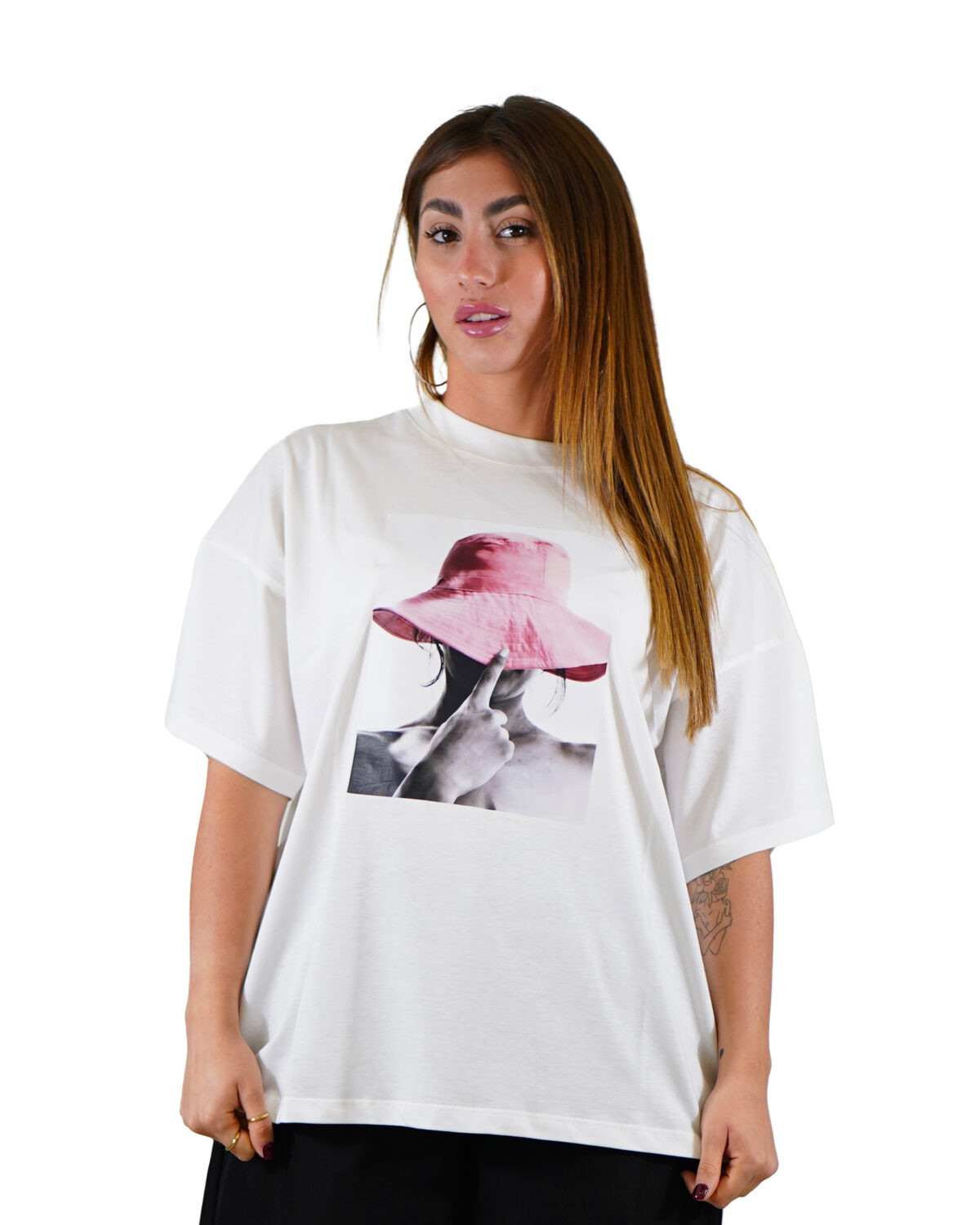 T-Shirt Vicolo Con Stampa " Cappello"