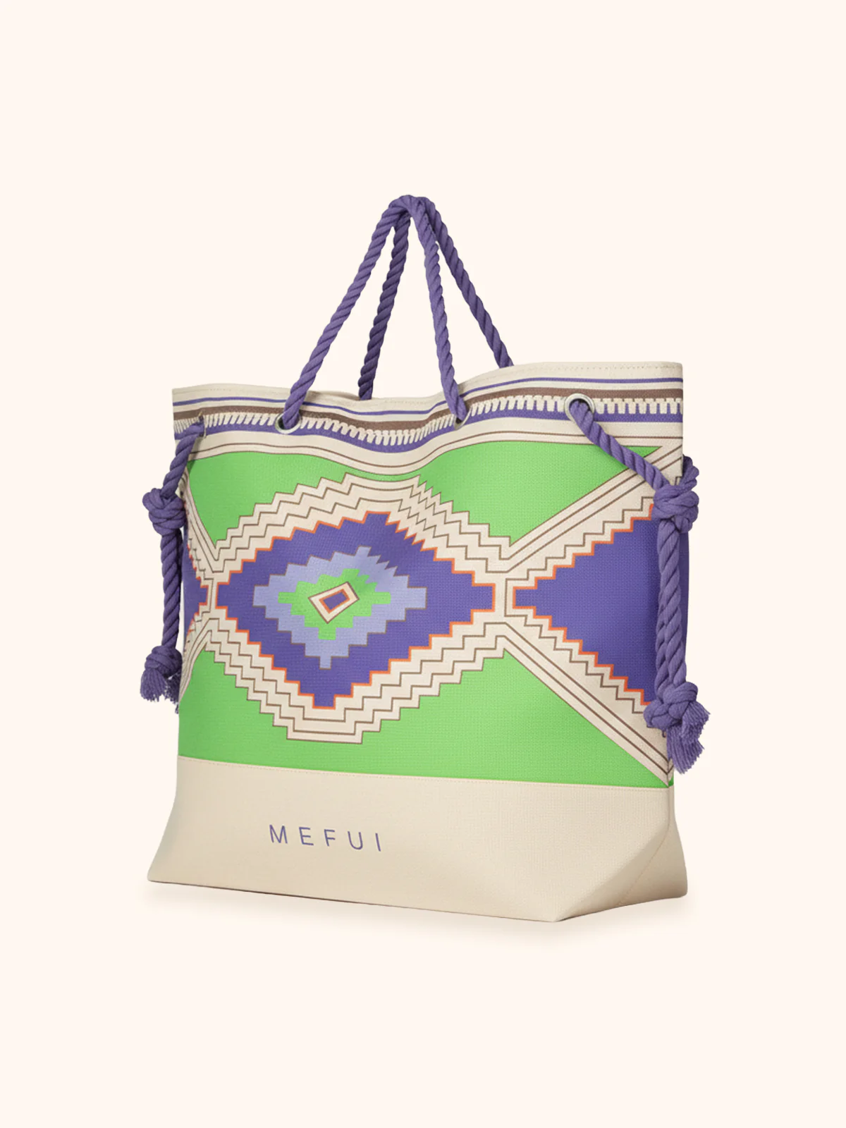 Alternative view of Borsa Mare Con Manico Lungo  Me Fui Fantasia Verde Viola
