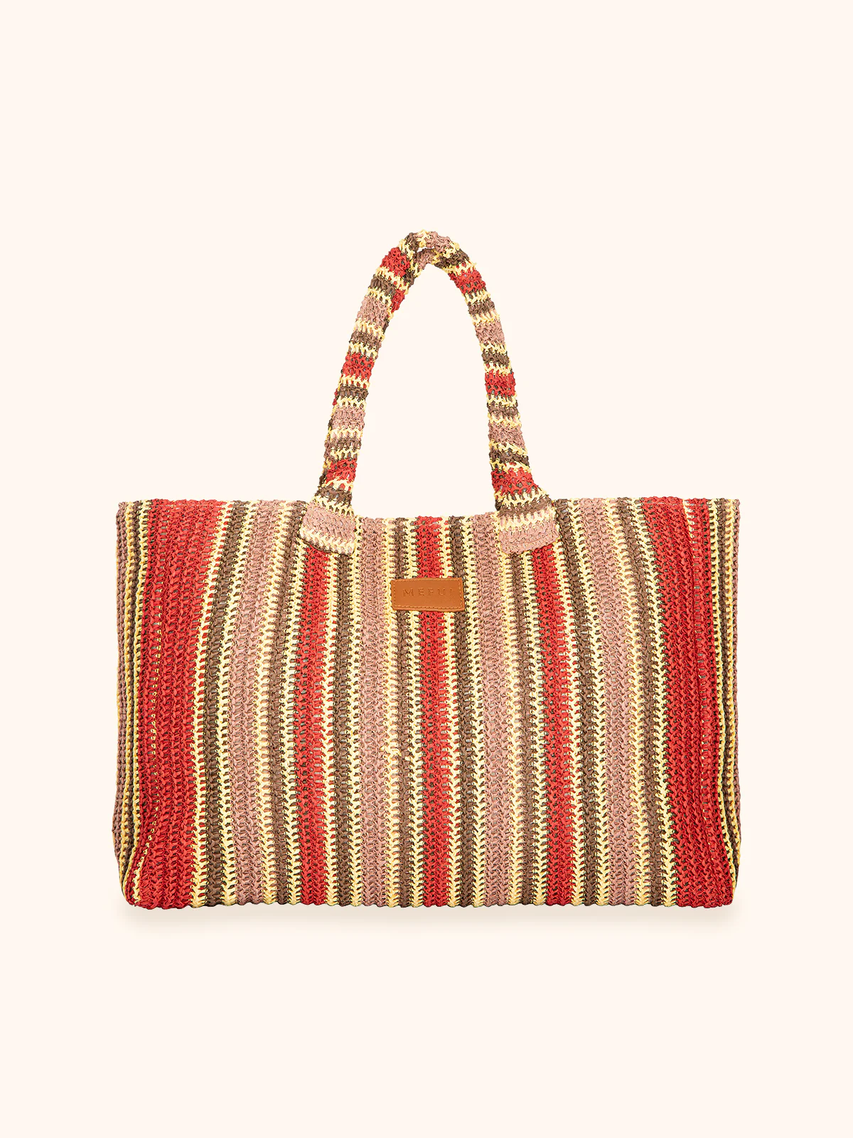 Maxi borsa Con Manico Lungo Me fui Fantasia Rosso