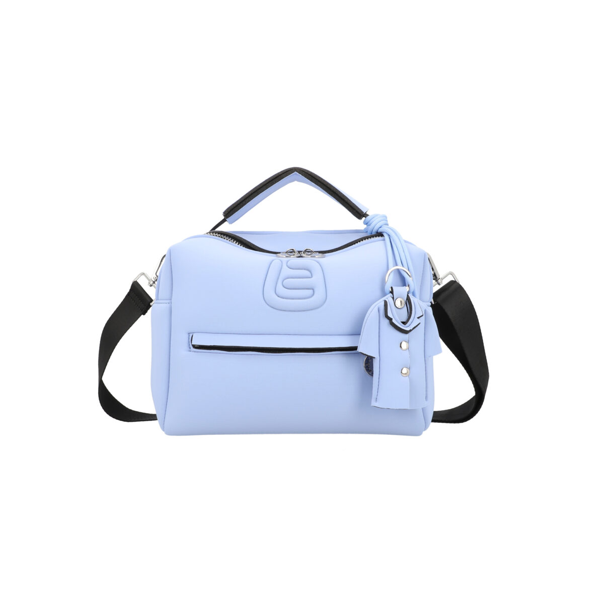 Borsa Con Tracolla La Filles Des Fleurs  Gaynor Tekno Fabric Black - Azzurro